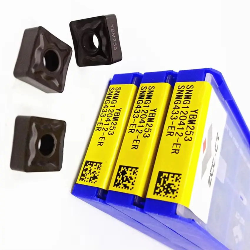 

SNMG120408-ER YBM253/SNMG120412-ER YBM253 SNMG432 SNMG433 ZCC.CT CNC carbide inserts For stainless steel 10pcs/box