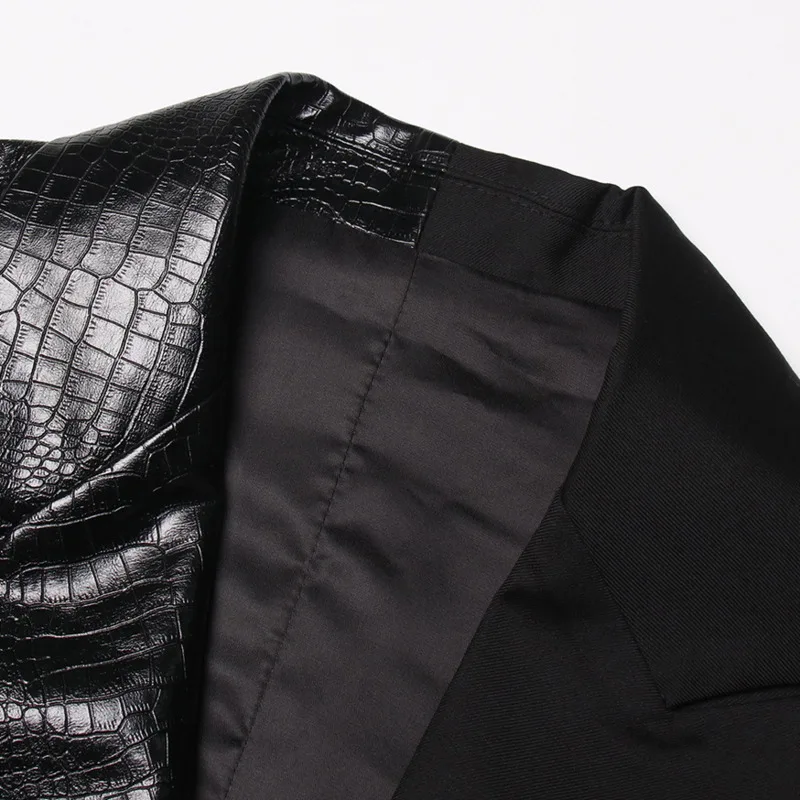 HKSH Herbst Neue Frauen Weste Faux Leder Patchwork Ärmel Single Button Dark Techwear Chic Ins Streetwear Jacke HK11209