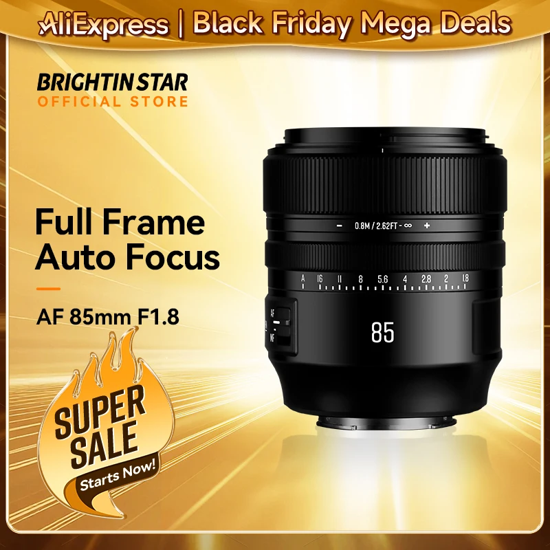 Brightin Star AF 85mm F1.8 Full Frame Autofocus Portrait Lens for Sony E Nikon Z Canon RF and L Mount Cameras