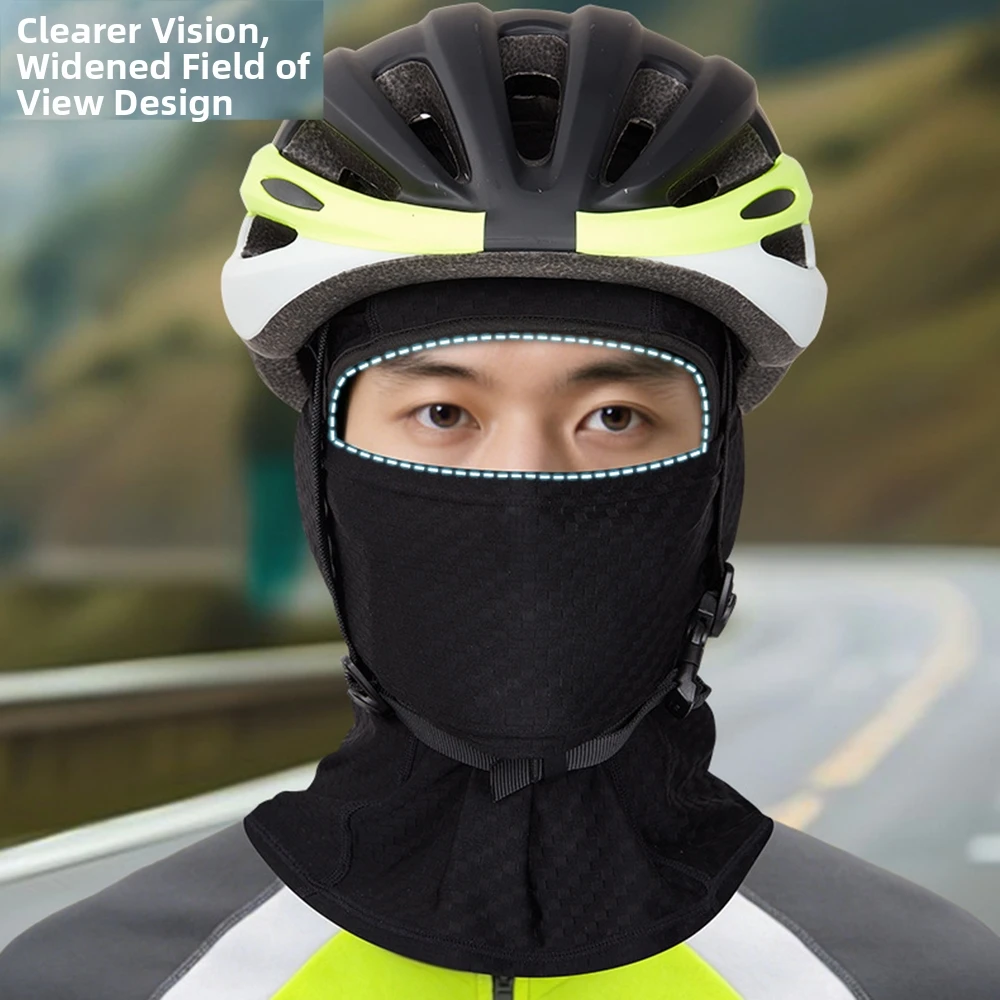 Fashion Quick Dry Balaclava Face Mask with Glasses Hole Breathable Motorcycle Mask Sun Protection Ice Silk Full Face Mask Summer