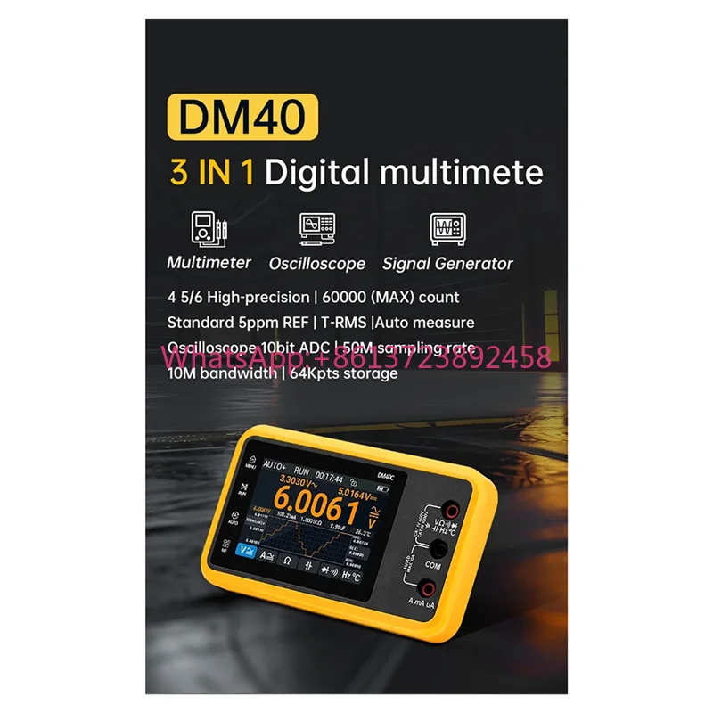WCS-DM40 10Hz-40Mhz Portable Digital Multimeter Signal Generator Handheld Digital Automotive Tools DM40C-A