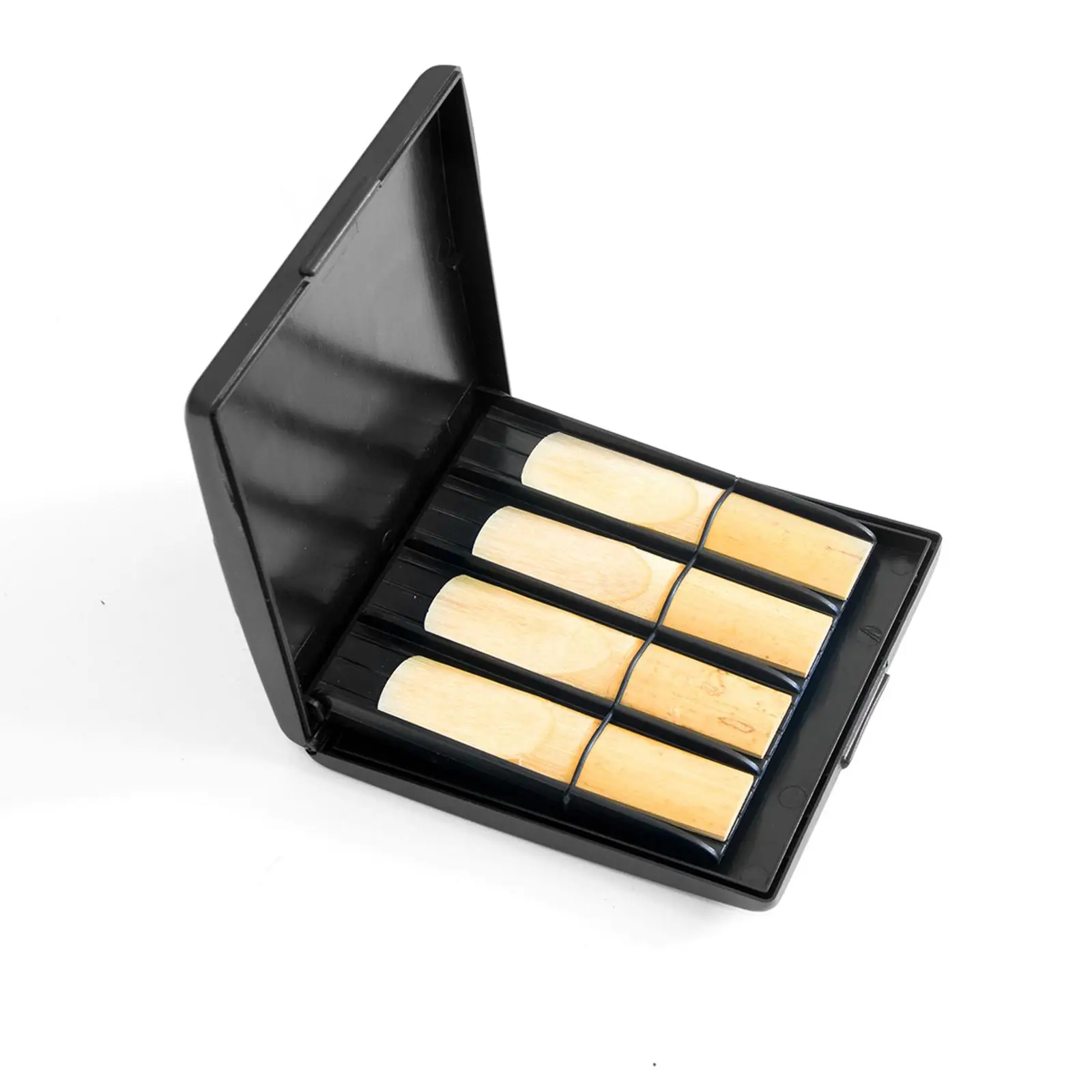 1x Saxophone Portable Wear-Resisting Waterproof Carry Instrument Control Parts Storage Box for 8 Reeds Grids Outdoor Oboe Sax