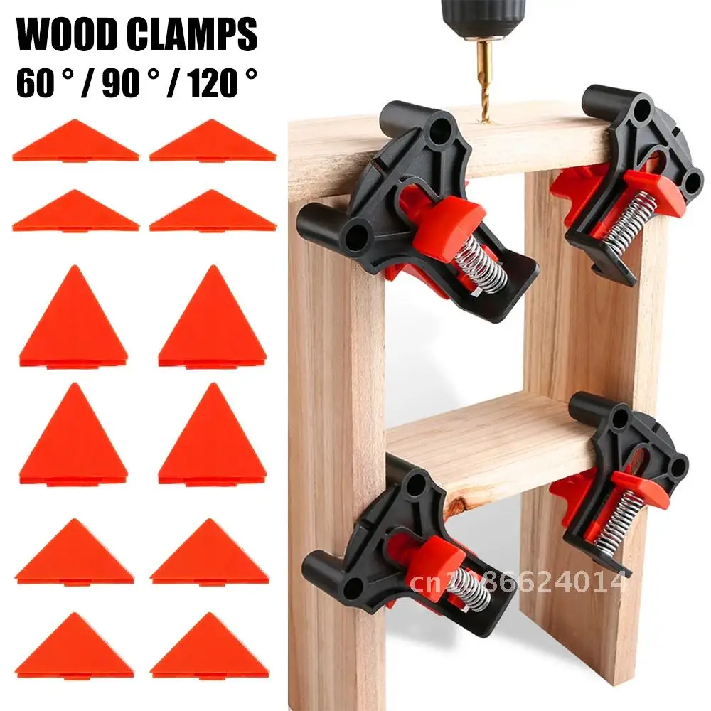 

Woodworking Corner Clamp Set 60/90/120 Degrees Wood Angle Clamps for Taper, T Joints, Plate DIY Fixture Hand Tool Set Right Cli