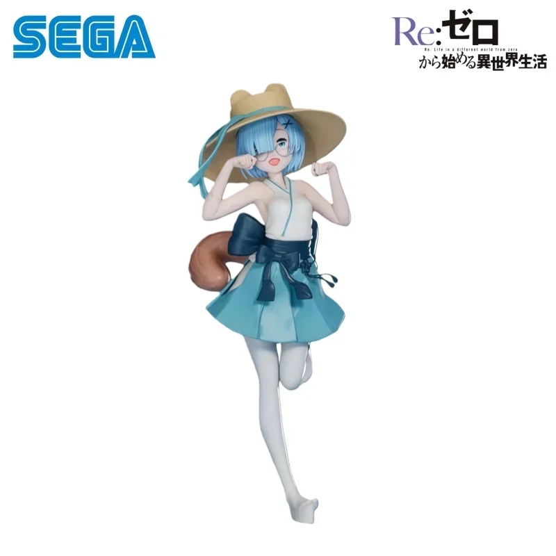Sega Instock Original Box Model Re:Zero Rem Ram Echidna Ponpoko Tanuki Konkon Kitsune Rainy Day Ver Collectible Action Figure
