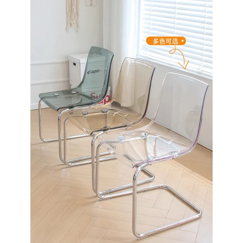 Acrylic chair transparent chair island table dining back dining chair Nordic ins simple Internet celebrity home Toya