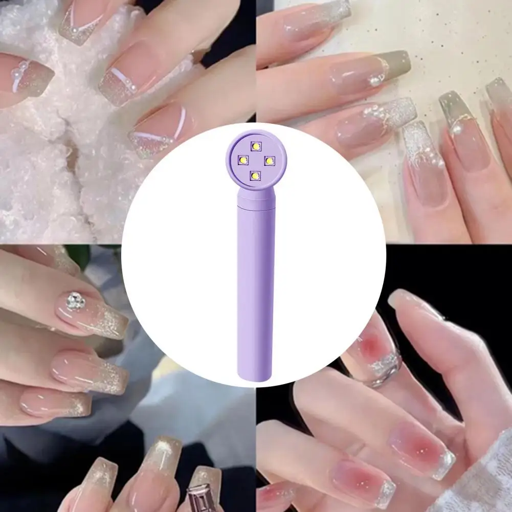 Lâmpada portátil para unhas, Secador de manicure, Luz LED UV, Recarregável, Portátil, Compacto, Uso doméstico