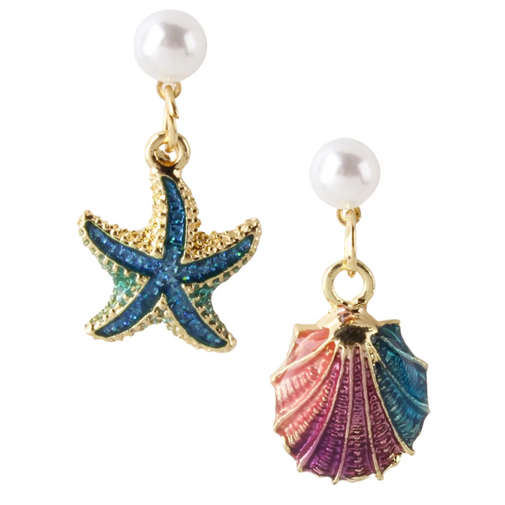 

Shell Earrings Women Danglers Simple Creative Eardrops Alloy Fashion Marine Life Trendy Christmas Party Non Allergic