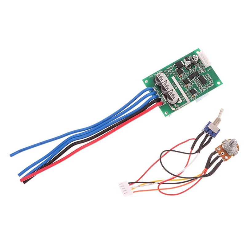 1Set DC 12-36V 500W Three-Phase Brushless No Hall Motor Controller Brushless Sensor Green