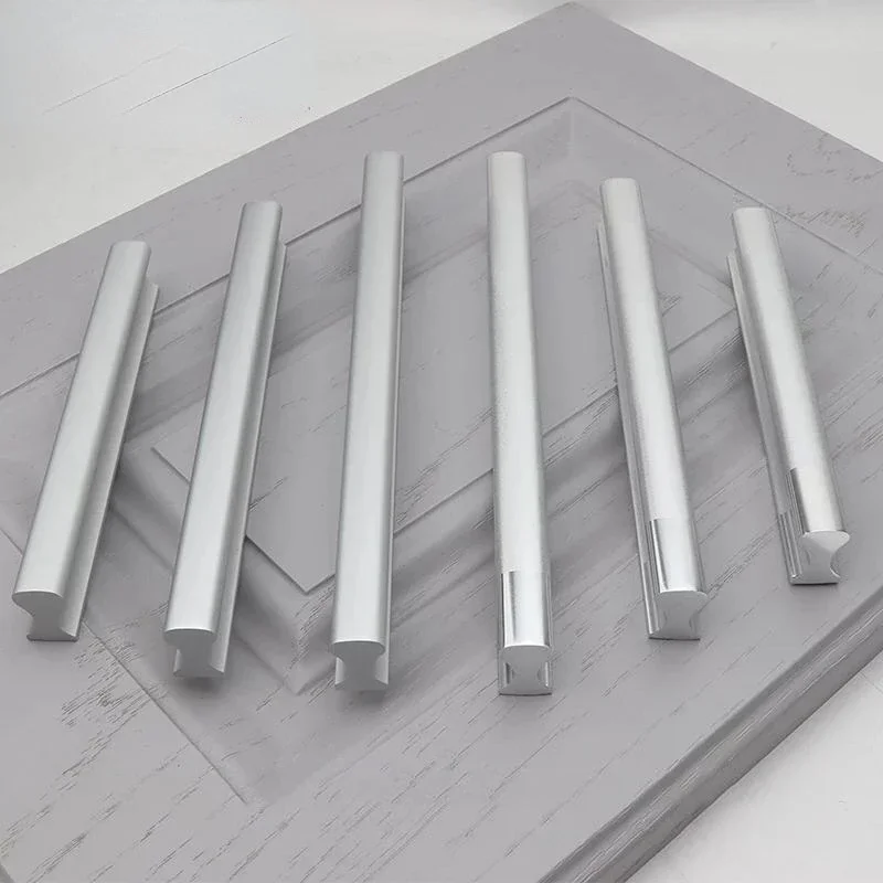 

12 Pcs Kitchen Cabinet Handles Drawer Pulls Aluminum Alloy Door Knobs Holder Case Box Puller Stick Furniture Handle Hardware