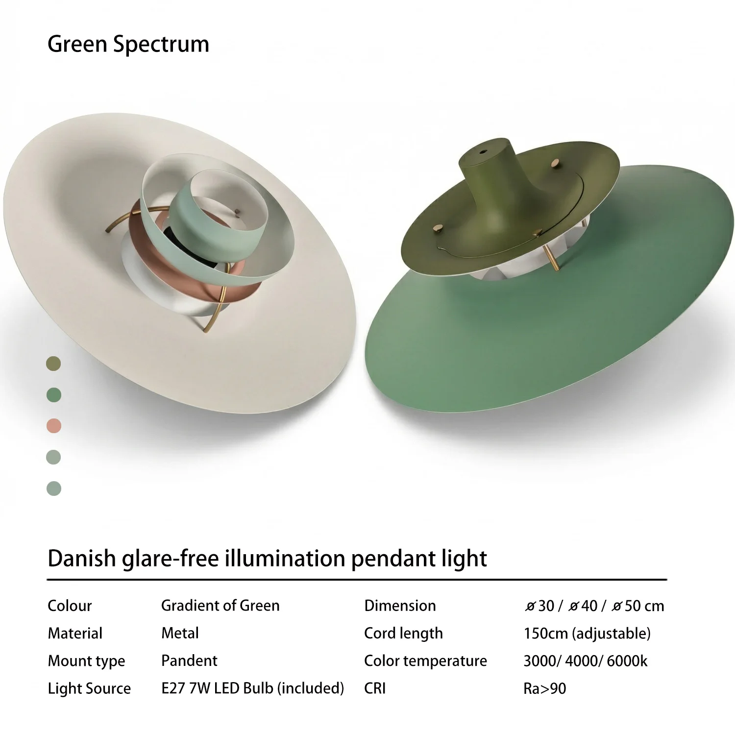 Scandinavisch Italiaans design, minimalistische, meerlaagse, antireflecterende hanglampen in Scandinavische UFO-stijl, geschikt voor eetkamer, restaurant en café, modern.