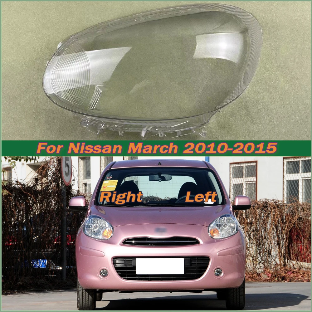 

Auto Replacement Parts For Nissan March 2010-2015 Headlight Housing Shell Lamp Shade Lens Transparent Headlamp Cover Plexiglass