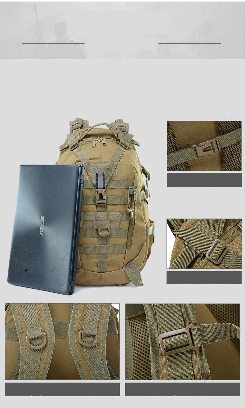Mochila impermeable Oxford resistente para senderismo y uso diario - imagen 3