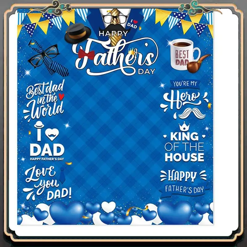 

Reliable-180X200cm Father's Day Single Side Photo Backdrop Father's Day Portable Multi-Functional Photo Backdrop Backdrop