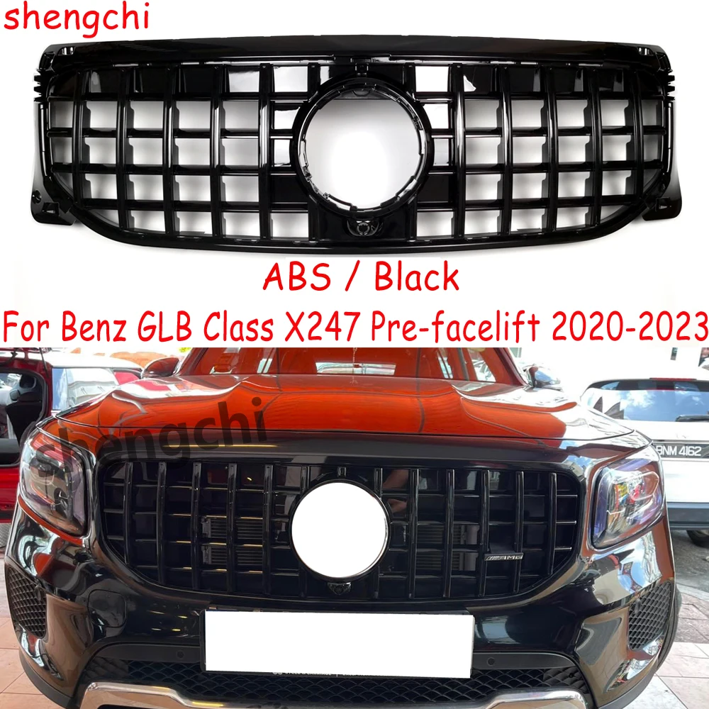 GLB X247 W247 GT Grille For Mercedes Benz GLB Class X247 Normal Style GLB180 GLB200 GLB250 2020-2023 Front Grill NO Fit AMG line