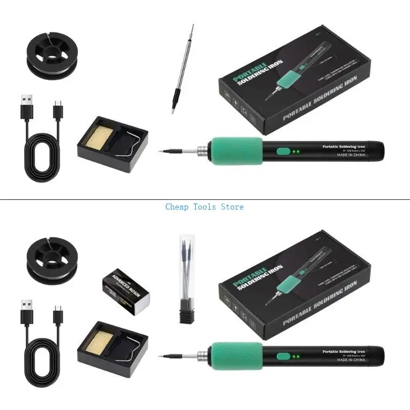 

G88B Cordless 15W USB Soldering Iron Pen Compact Welding Tool Set with 3Pcs Iron Head
