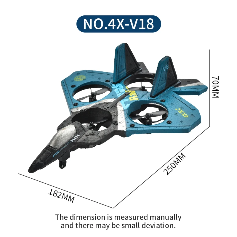 Nowy samolot V18 RC 2.4G zdalnie sterowany myśliwiec hobbystyczny samolot szybowiec samolot EPP zabawki z pianki RC Drone prezent dla dzieci