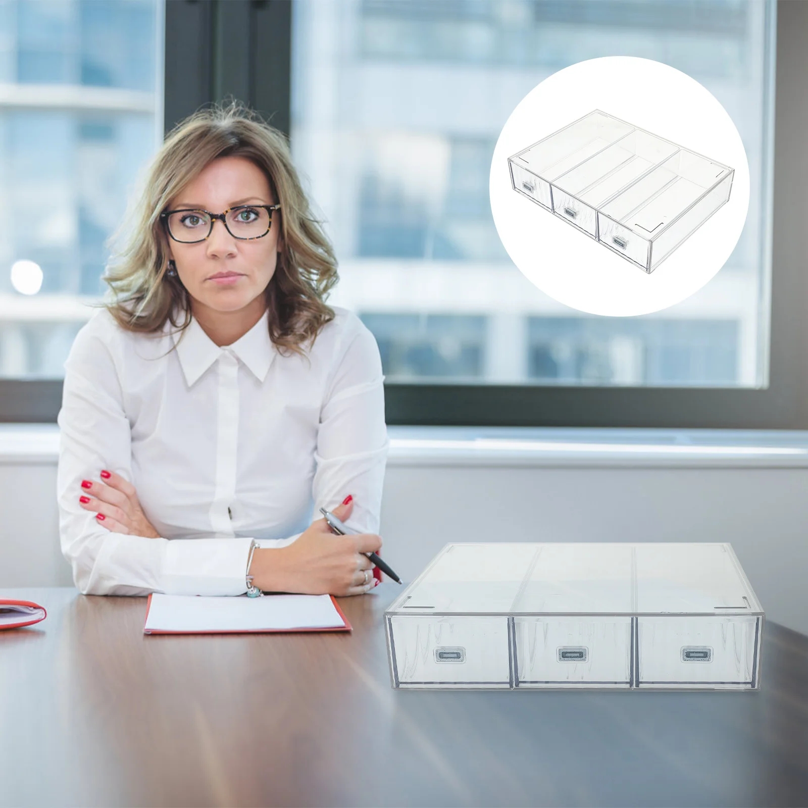 Kleiner Schreibtisch-Organizer mit Schubladen, praktische Aufbewahrungsbox für den Heimgebrauch im Büro, glatte Oberfläche, exquisites Aussehen, stark