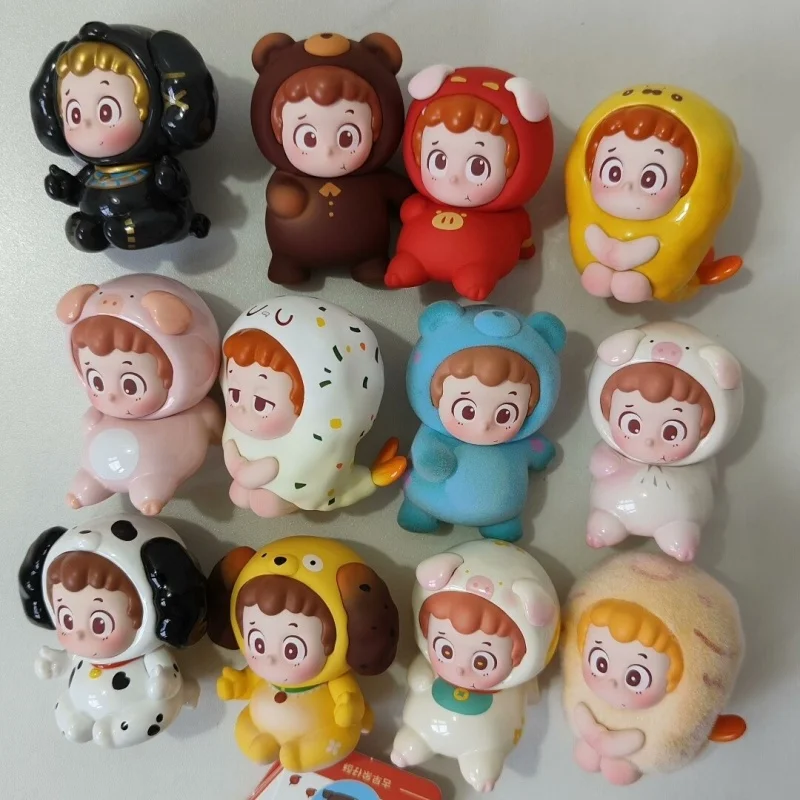 

Authentic Piny Time To Eat Series Mini Figurine Cartoon Character Collectible Toy Trendy Blind Box Gift For Fans And Collectors