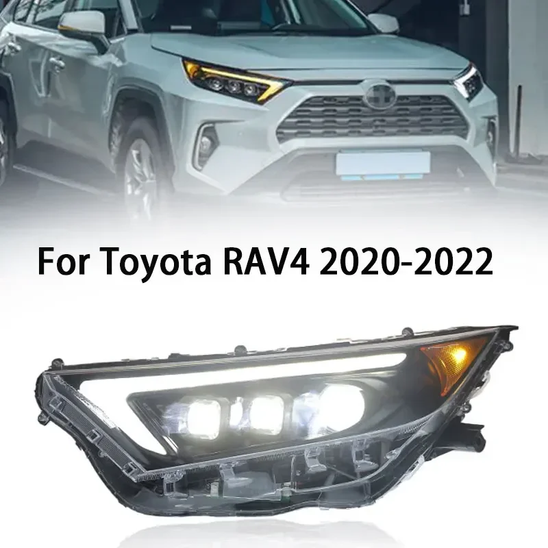 

Car Styling Head Lamp For Toyota RAV4 LED Headlight 2019-2022 Headlights RAV4 DRL Turn Signal High Beam Angel Eye Projector Lens