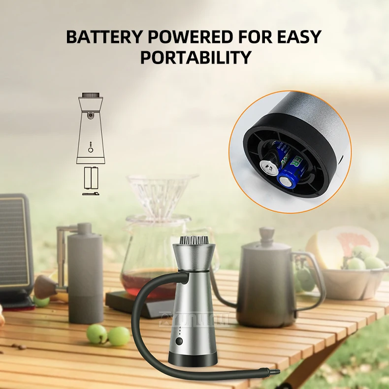 

Портативный ручной инфузор-коптильня для придания вкуса блюдам, кухонный инструмент для приготовления на гриле