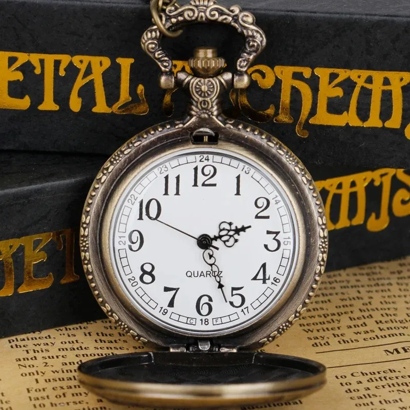 빈티지 1903 텐트 자동차 패턴 석영 주머니 시계 목걸이 디지털 펜던트 체인 여성을위한 독특한 시계 쥬얼리 선물 남성