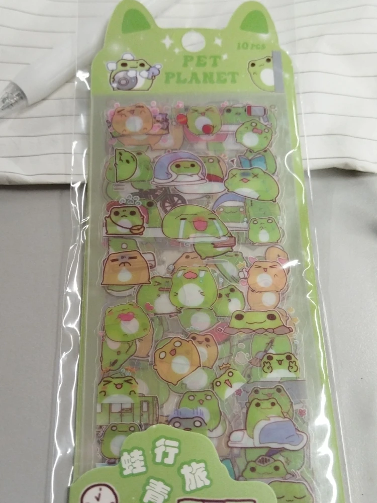 

Набор прозрачных водонепроницаемых наклеек Kawaii Pet Planet из ПЭТ для декора дневников, скрапбуков, блокнотов и канцелярских принадлежностей