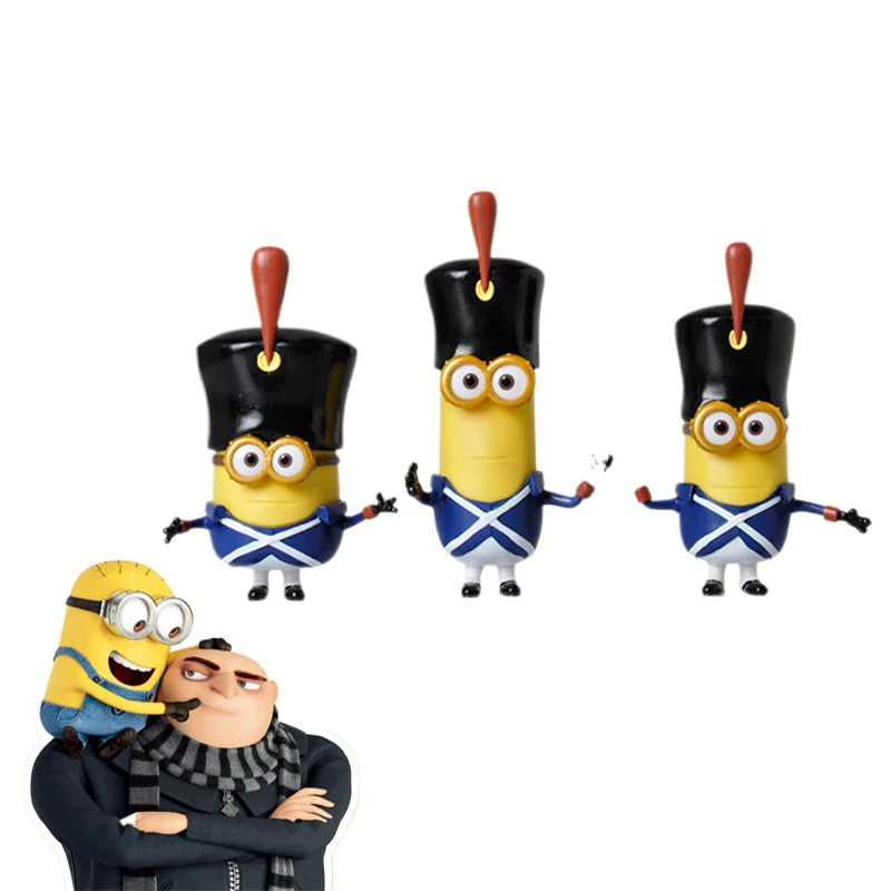 

Despicable Me Minion Guard Series Static Doll Garage Kit Decoration Children's Birthday Gift Souvenir Party Model kids Toy