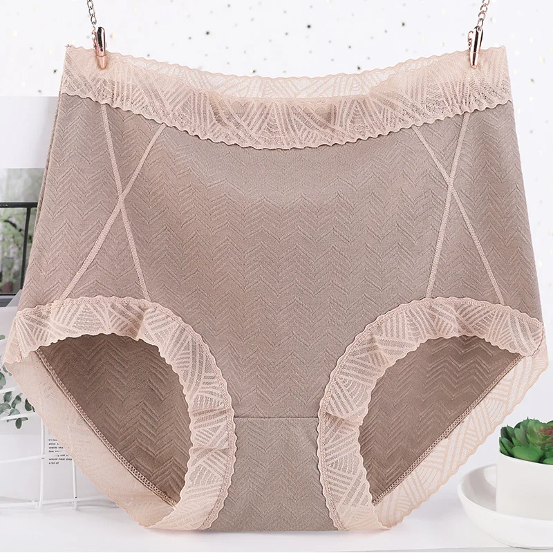 Culotte de sous-vêtement en coton Xl-6xl pour femmes, culotte en dentelle sexy, grande taille, taille haute, shorts sans lueur, lingerie féminine,