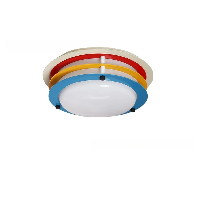 Color led ceiling light, household round simple modern Bauhaus medieval room bedroom light