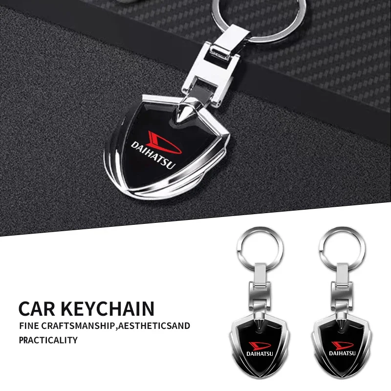 3D Metal Keychain Keyring Emblem Car Accessories For Daihatsu Terios Sirion Mira Materia Rocky YRV Feroza Charade Accessories