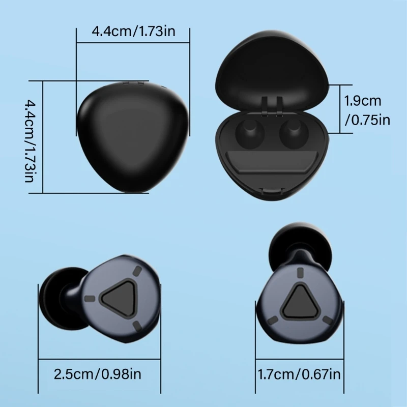 Tappi per le orecchie per dormire regolabili con design in morbido silicone per riduzione del rumore, adatti per l