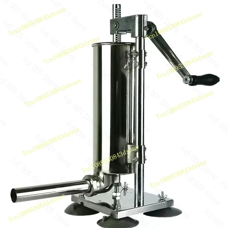 Vertical Hand Crank Stainless Steel Sausage Stuffer for Household Use Commercial Stuffing Machine Kitchen Tool 2025