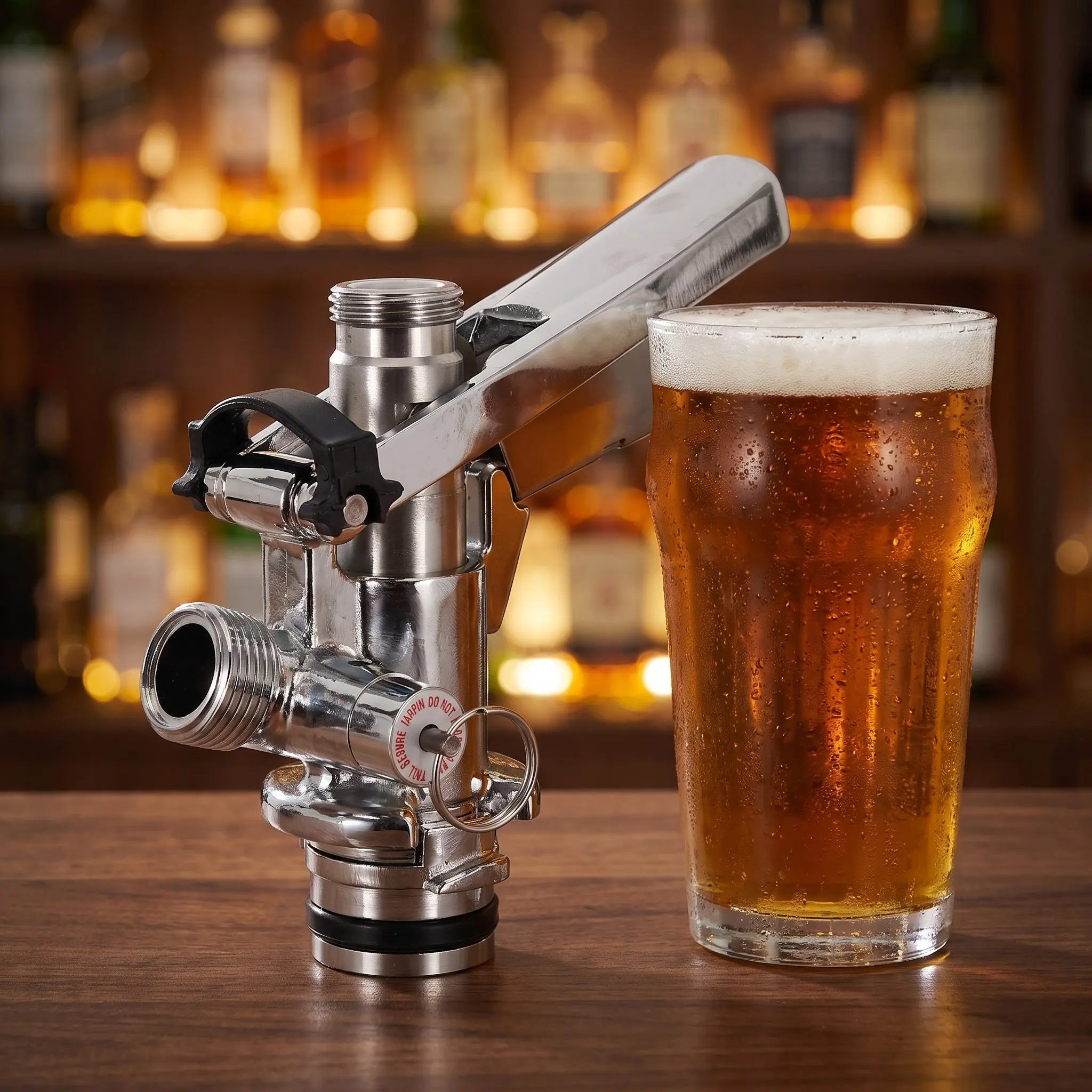 U Type Stainless Keg Coupler 22Mm Beer Tap Connector Draft System Accessory Home Bar Brewing Keg Tap Party Beer Dispenser