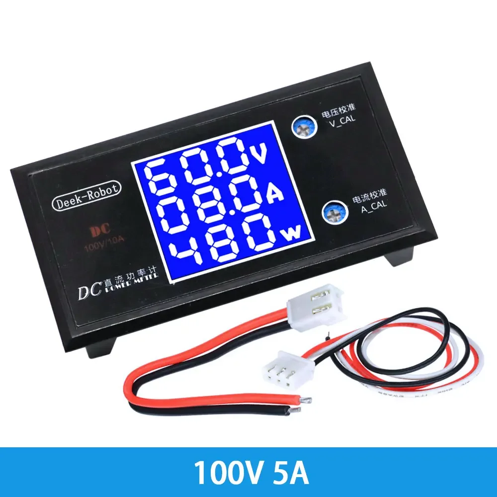 Voltímetro LCD digital, amperímetro, wattímetro, tensão, corrente, medidor de energia, detector de volts, monitor testador, DC 0a 100V, 10A, 1000W