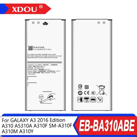 Brand New EB-BA310ABE 2300mAh Battery For Samsung GALAXY A3 2016  Edition A310 A5310A  A310F SM-A310F A310M A310Y