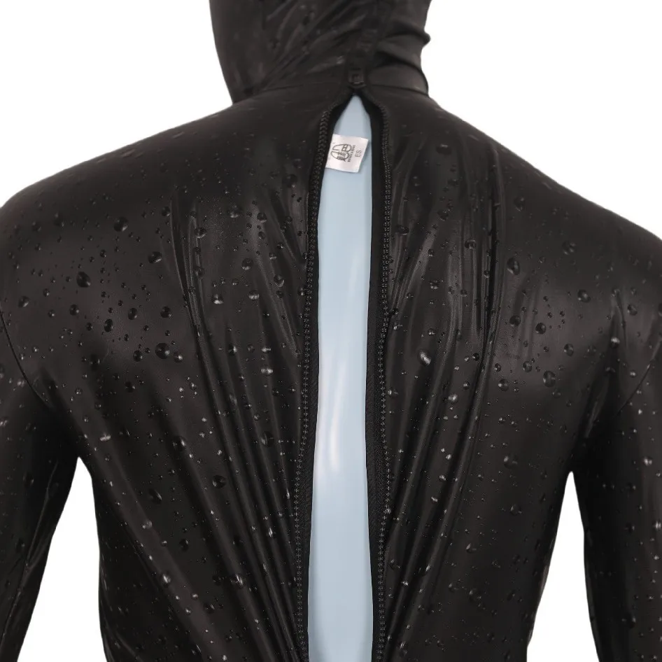 Body personnalisé en cuir brillant pour hommes, combinaison de scène de serviteur, vêtements de gymnastique, justaucorps, Costumes d'halloween B1004