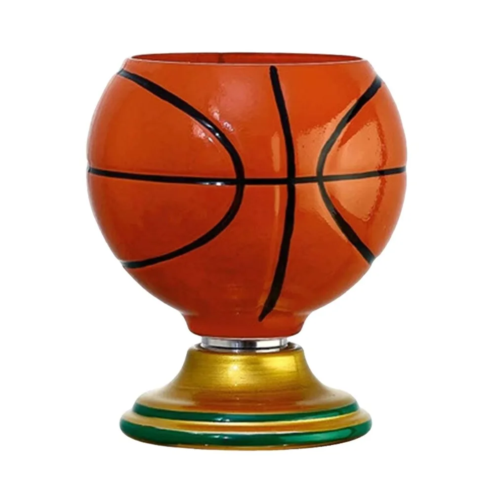 Hand Painted Spinning Sports Ball Whiskey Glass Drink Ware Novelty Cocktail Glass Mug Thickened Sports-themed Beer Tumbler Gift