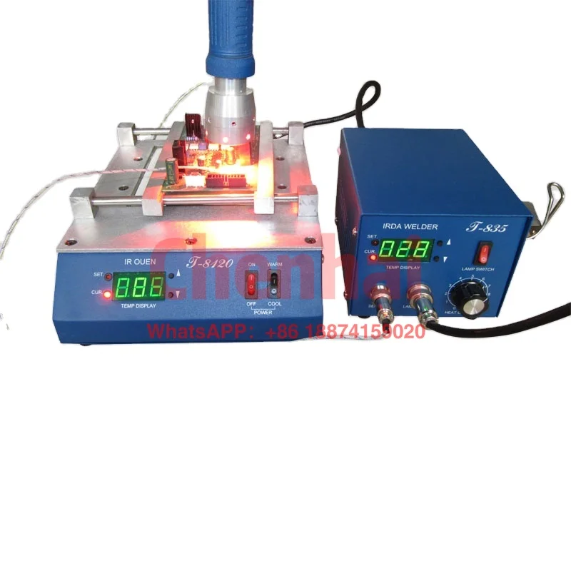 

Chip BGA rework station CH T-835 digital display repair tool for components remove go with PCB preheating plate T-8280