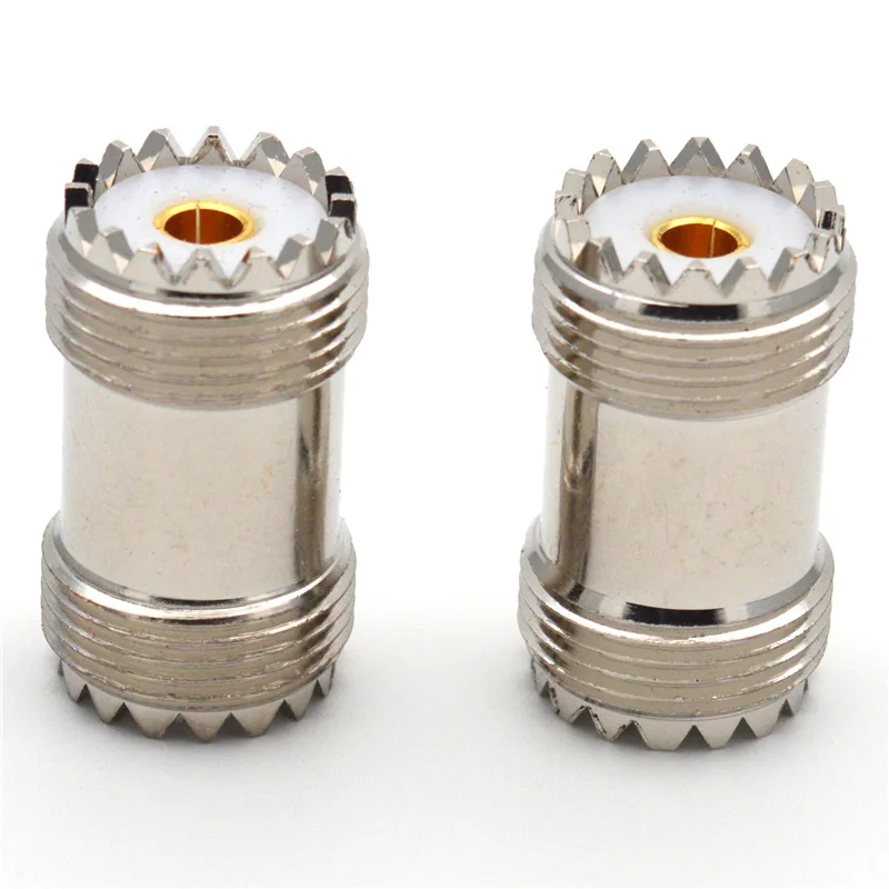 1 Stück RF-Adapter SO239 auf SO-239 UHF-Buchse auf UHF-Buchse, gerader Koaxialstecker aus Messing für Radioantennen – Detail 6