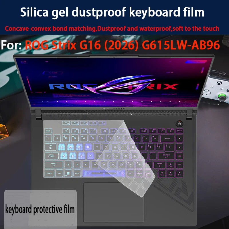 

Новая защитная пленка для клавиатуры ROG Strix G16 2026, защитная пленка для экрана ноутбука G615LW, матовая пленка с защитой от синего света, закаленная пленка.