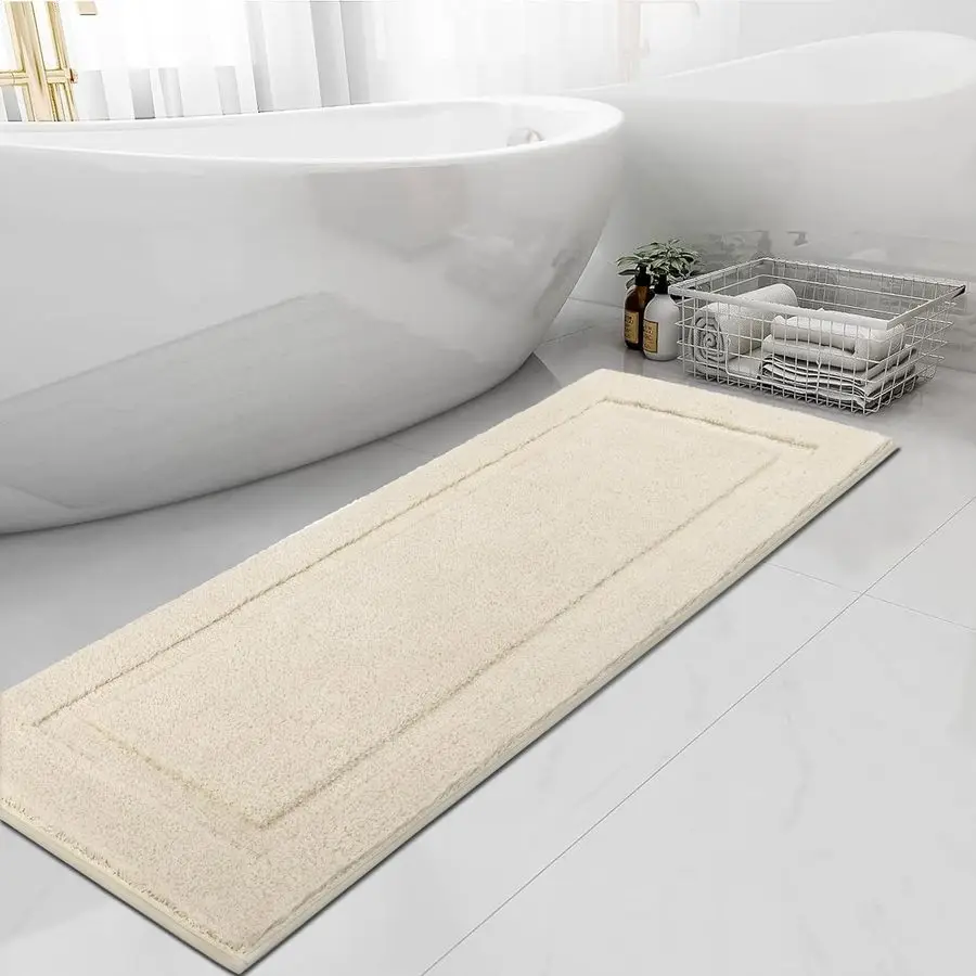 

Super Soft Bathroom Rugs 24x60 Long Bath Mats Runner Non Slip Washable Absorbent Bath Rugs Carpets for Bathroom Floor Tub Shower