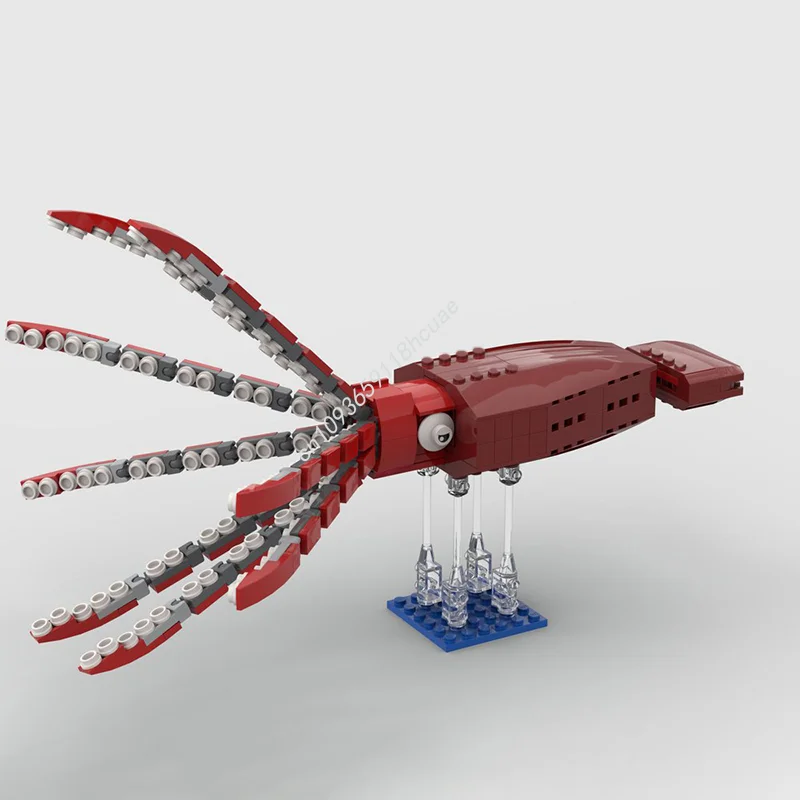 

300 шт. MOC гигантский кальмар городской гаванический модель строительные блоки игрушка архитектура Рождественский подарок сборка творческая идея детский день рождения