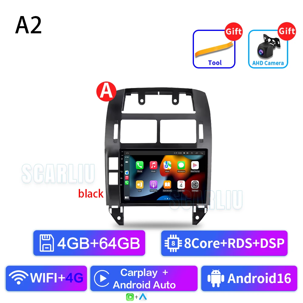 SISCL Voor Volkswagen Polo Mk4 2001-2011 Android Autoradio Multimedia Speler Carplay Auto Stereo GPS Navi 2din DSP Head Unit
