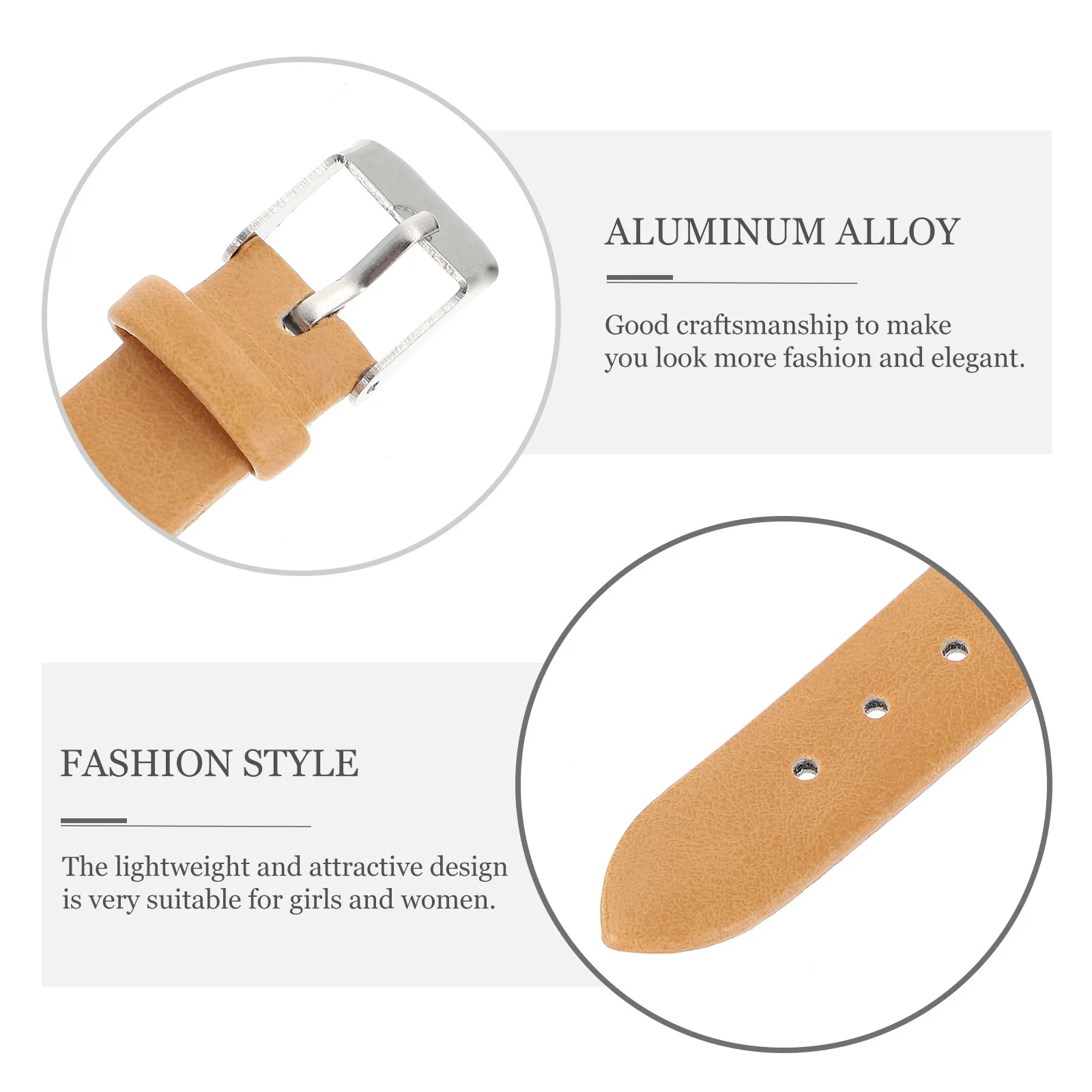 Women's Adjustable Casual Watch with Patterned Wristband, Lightweight Aluminum Alloy Fashion Timepiece
