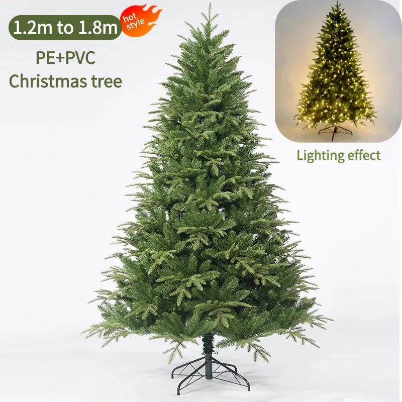 

PE&PVC Christmas Tree Material Luxury Large Artificial Christmas Tree 1.2m-1.8m Family Hotel Christmas Party Decoration Supplies