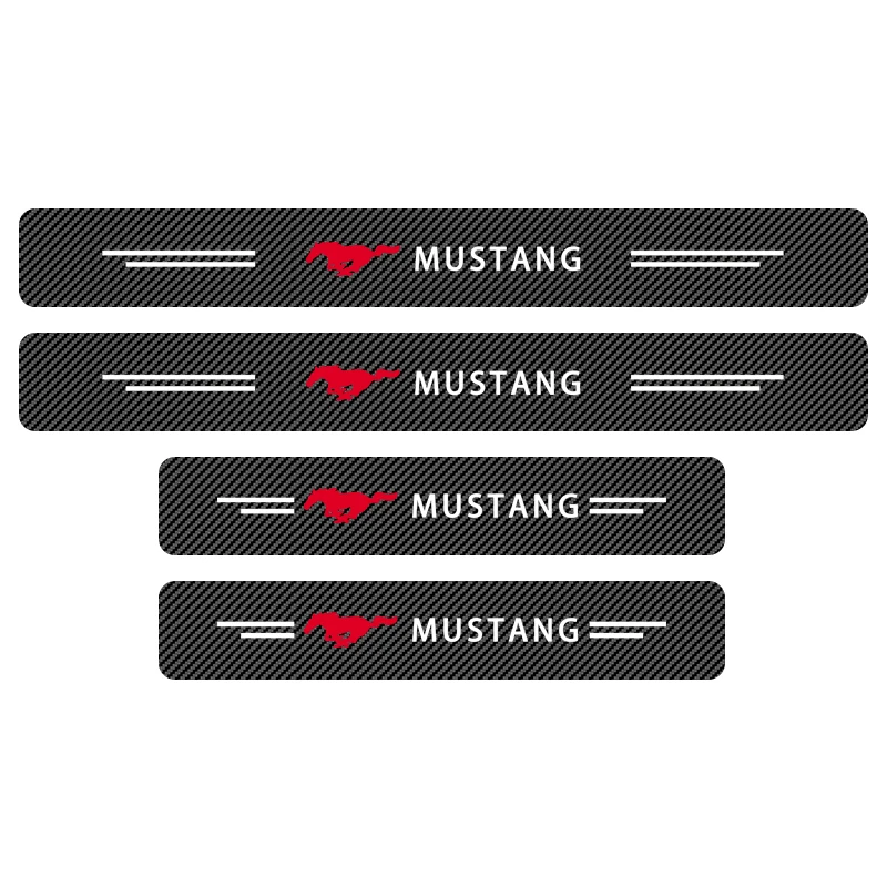For Ford Mustang Universal Big Size Shelby GT 2015-2022 Auto Accessories Auto Door Sticker Threshold Waterproof Car Stickers view 2