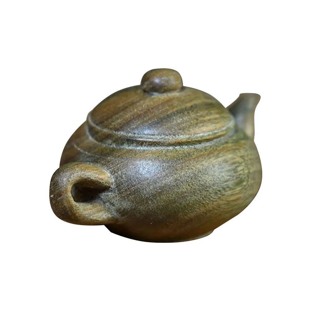 

Wood Carved Teapot Small Delicate Wooden Craft Ornament For Home Desktop Decor Kitchen Bar Decor Carving Handicraft Gift