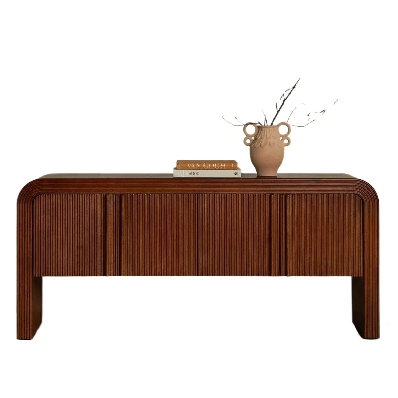 

Wabi Sandy Wind Solid Wood Rattan Dining Side Nordic Home Living Room Entrance Cabinet Modern Simple Storage Locker Creative