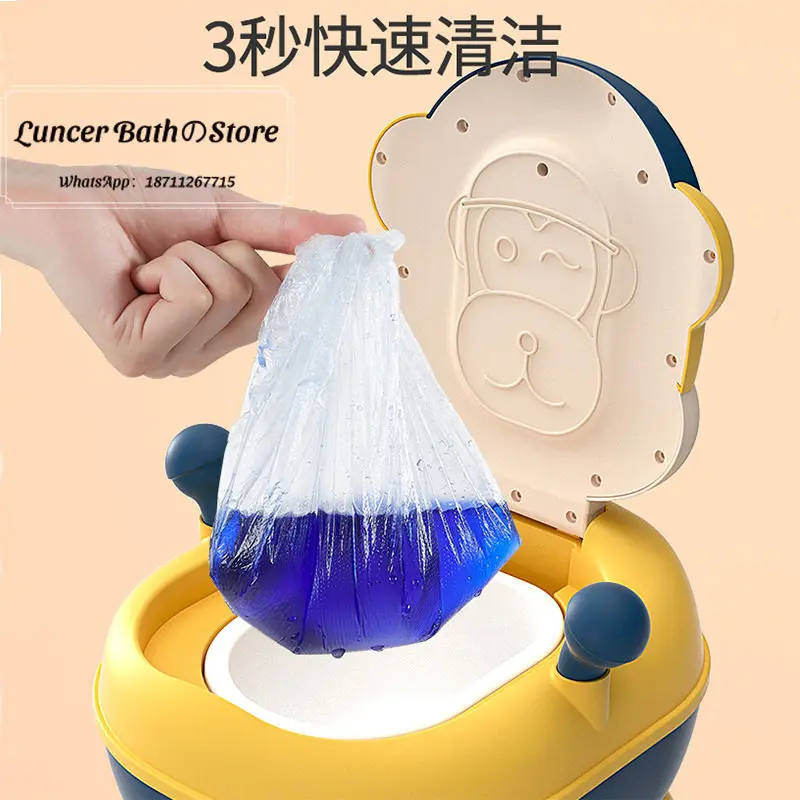 Cartoon Monkey Baby Potty Chair, Anti Slip Kids Toilet Trainer, Cute Toddler Toilet Seat with Splash Guard for Boys Girls
