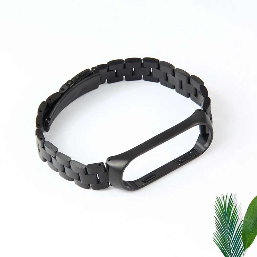 

Stainless Steel Watch Strap Three Beads Design Comfort Fit For Xiaomi Bracelet 3 4 Replacement Wrist Band